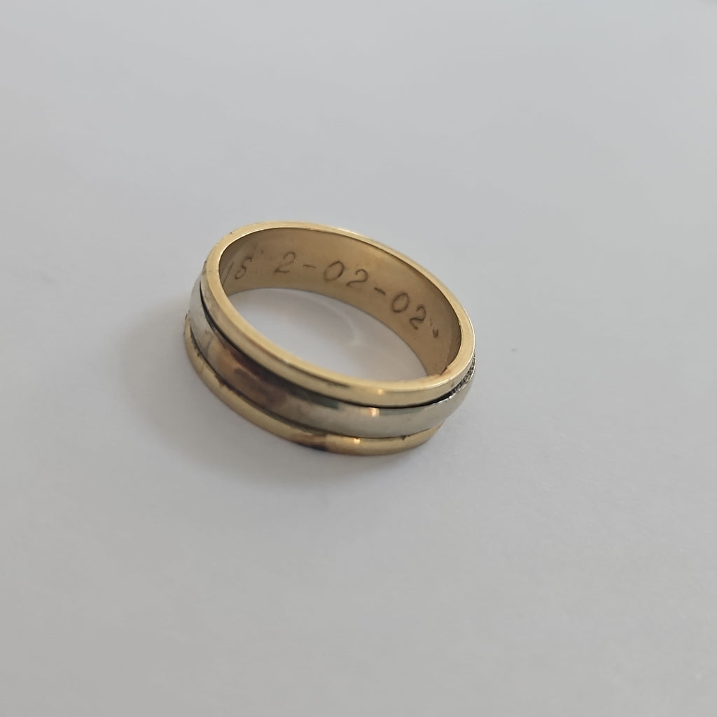 ARGOLLA ORO COMBINADO 14 K 5,20 GRMS (SEMINUEVO)