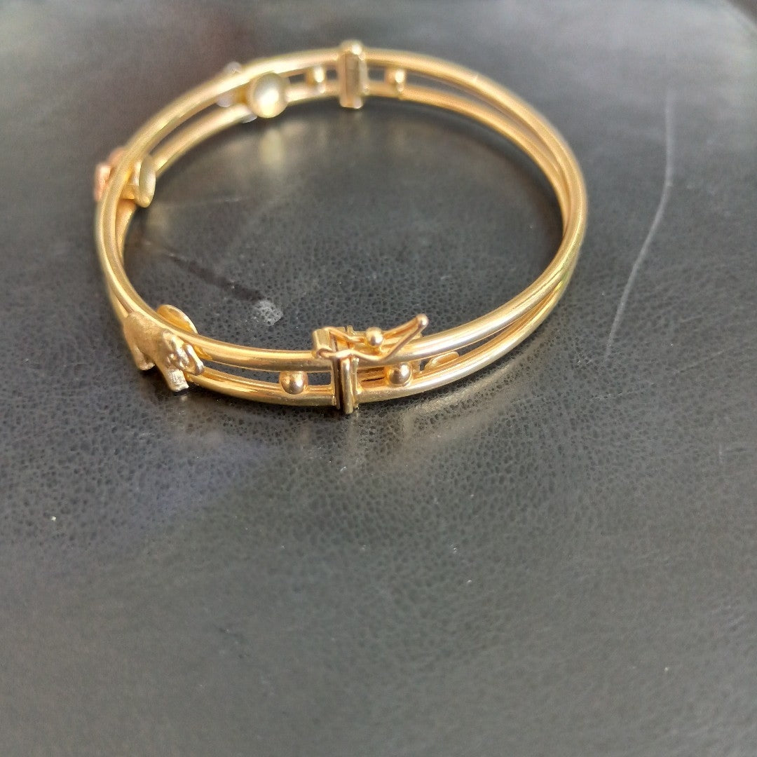 PULSERA RIGIDA ORO 14 K 7.8 GRMS (SEMINUEVO)