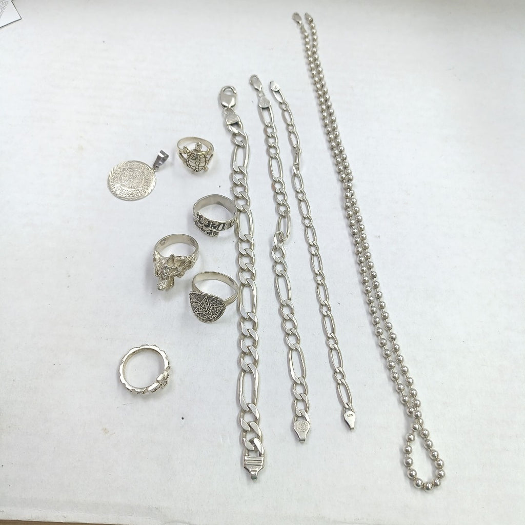 ANILLITO, ANILLO, CADENA, DIJE, PULSERA PLATA 98 GRMS (SEMINUEVO)