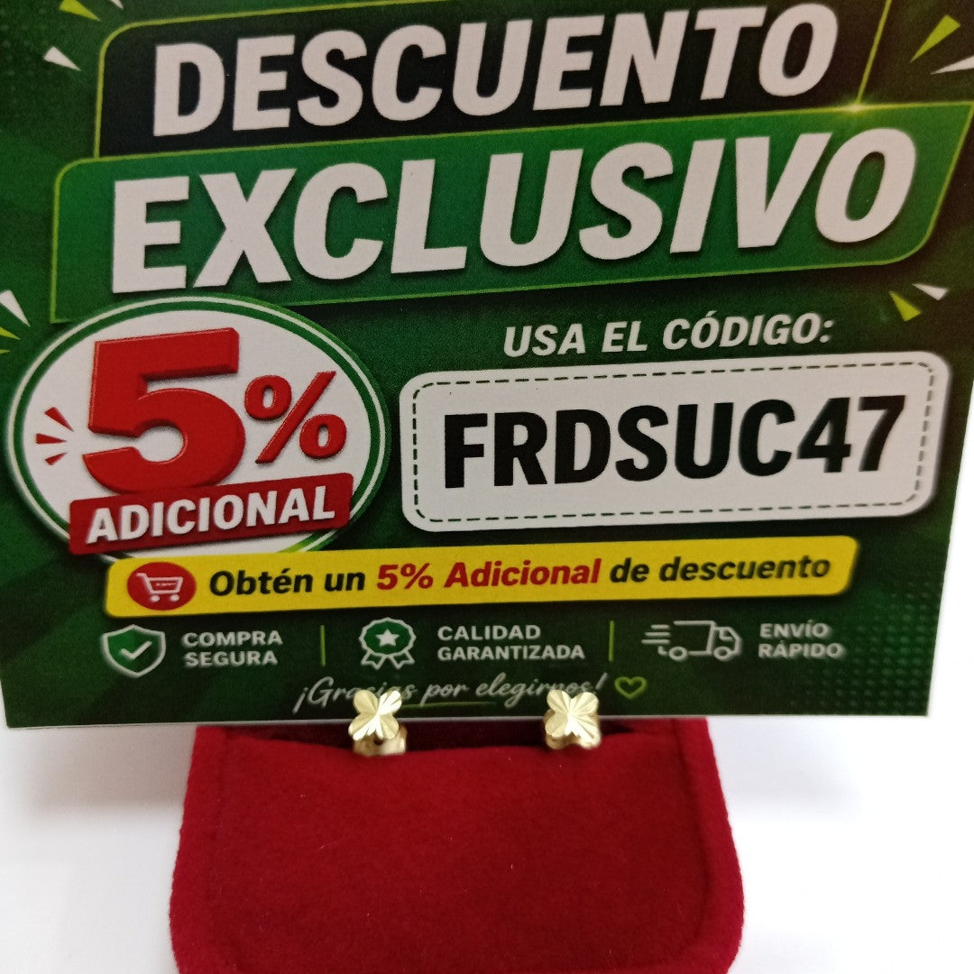 BROQUELES PAR ORO 14 K 0,70 GRMS (SEMINUEVO)