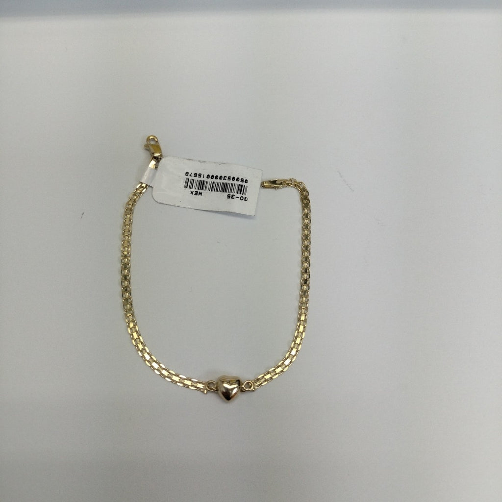 PULSERA ESPECIAL C CORAZON 14K 18 CM 2.7 GR (NUEVO)