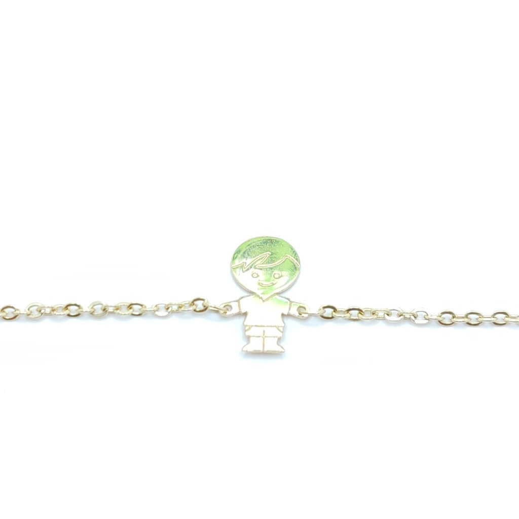PULSERA TEJIDO ESPECIAL FIG NIÑO 14K 18 CM 1.4 GR (NUEVO)