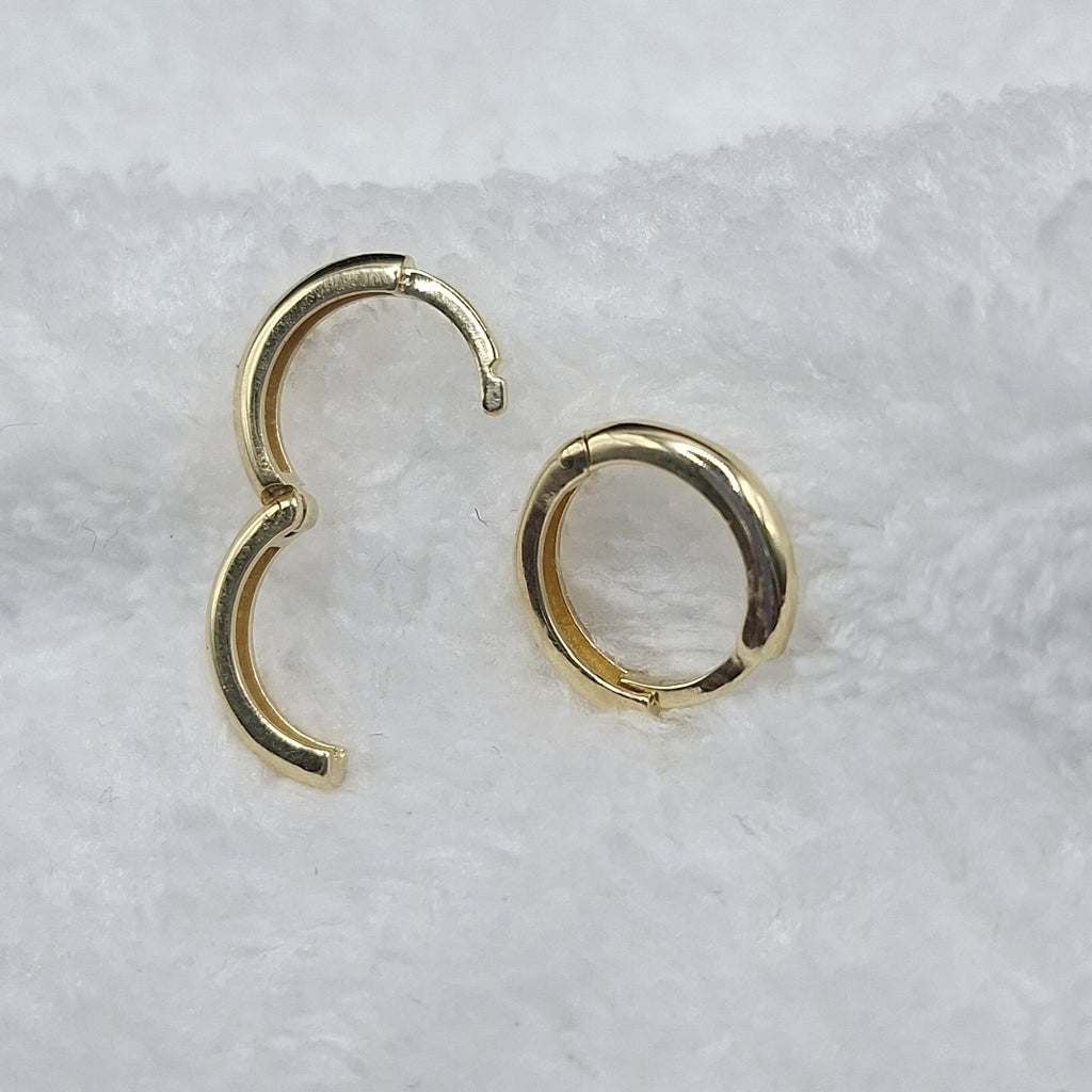 ARETES ARRACADAS LISAS 10K 1.1 GR (NUEVO)