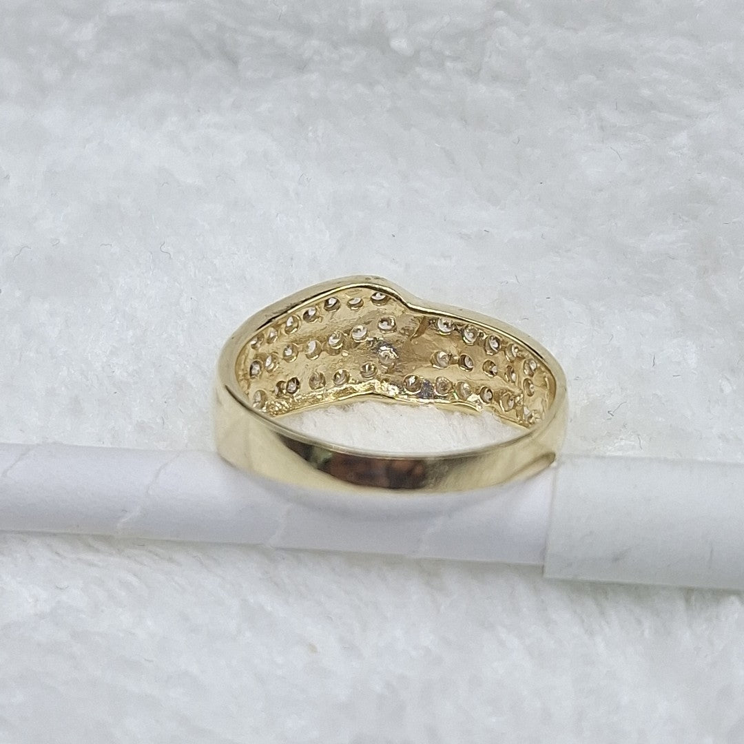 ANILLOS C CIRCONIAS 14K TALLA 7 2.8 GR (NUEVO)