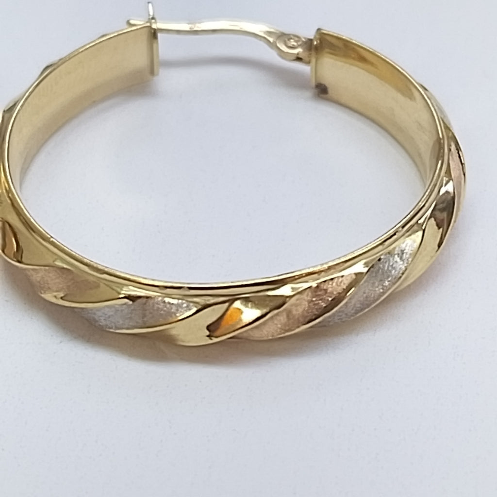 ARRACADAS PAR ORO COMBINADO 14 K 3,50 GRMS (SEMINUEVO)