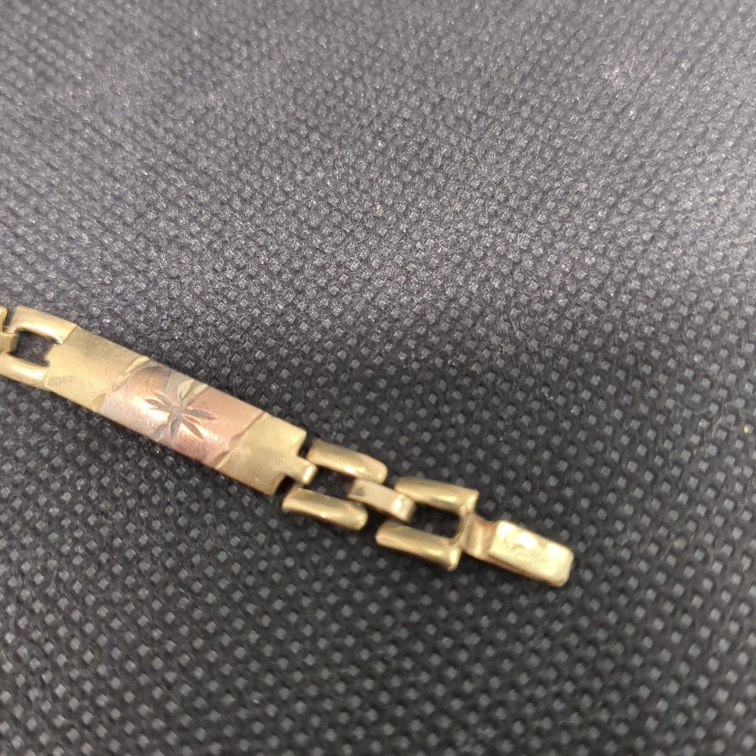 PULSERA ORO, ORO COMBINADO 10 K 5.9 GRMS (SEMINUEVO)
