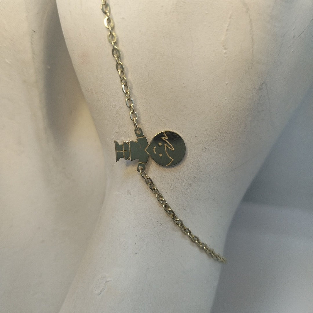 PULSERA TEJIDO ESPECIAL FIG NIÑO 14K 18 CM 1.4 GR (NUEVO)