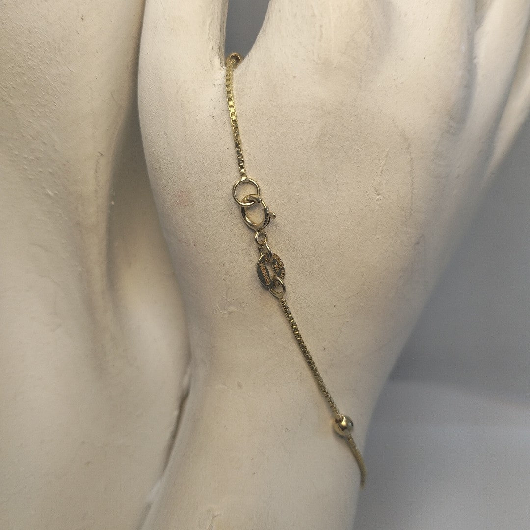 PULSERA ESPECIAL CON BOLITAS 14K 18 CM 1.5 GR (NUEVO)