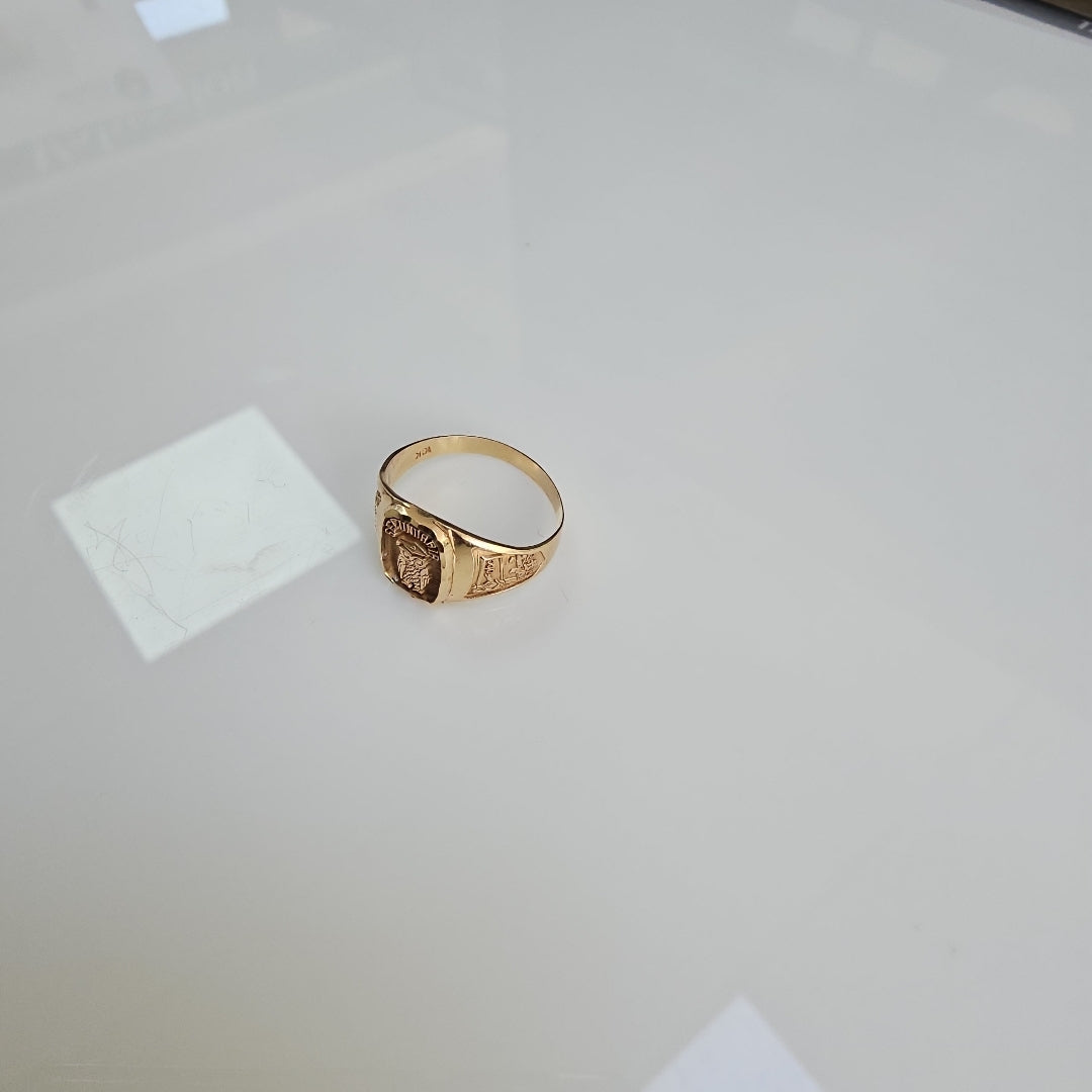 ANILLO DE GRADUACIÓN ORO 10 K 1.7 GRMS (SEMINUEVO)