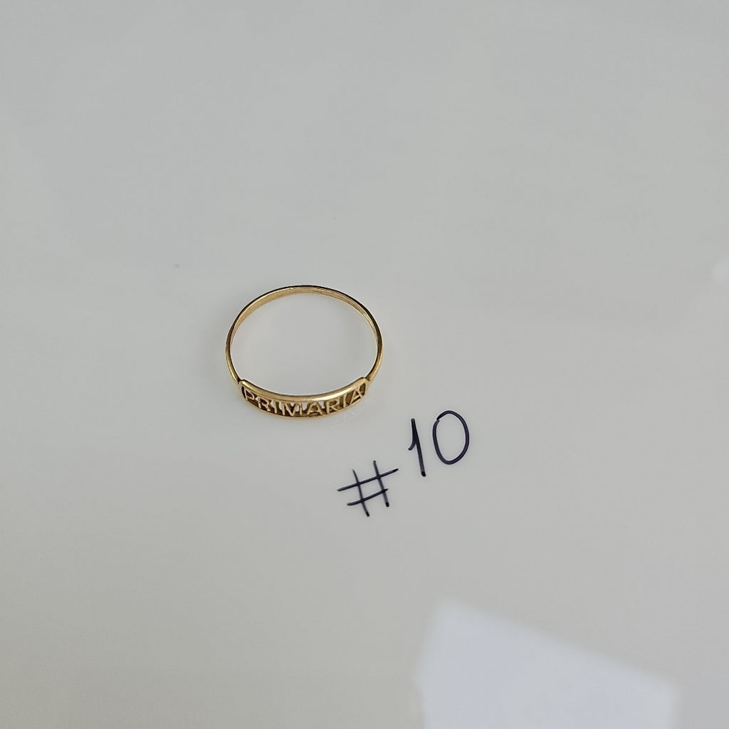 ANILLO DE GRADUACIÓN ORO 10 K 0,90 GRMS (SEMINUEVO)