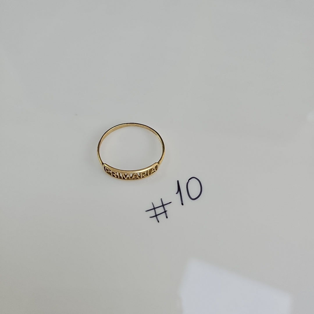 ANILLO DE GRADUACIÓN ORO 10 K 0,90 GRMS (SEMINUEVO)