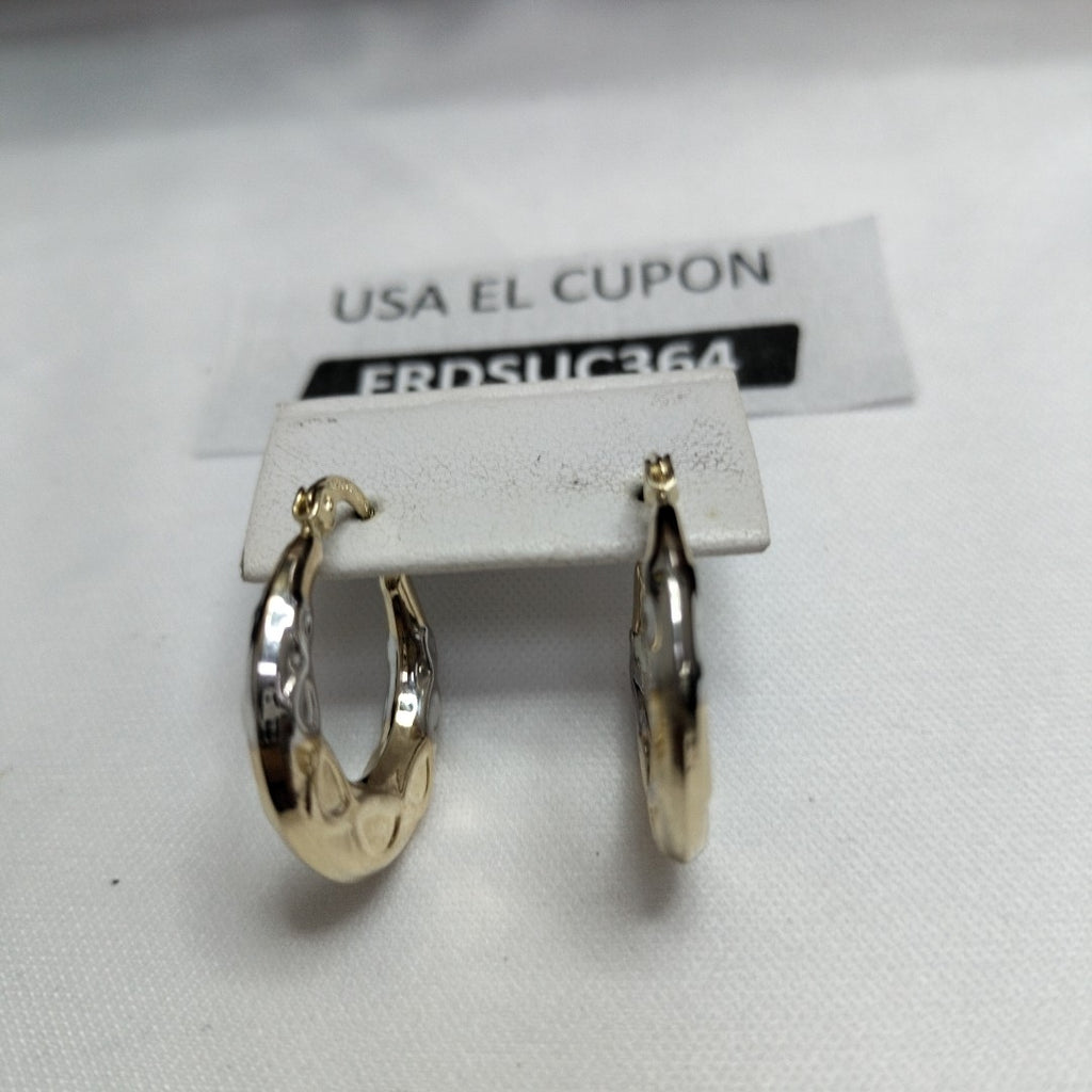 ARETES ARRACADAS COMBINADAS CON INFINITO 14K 2.2 GR (NUEVO)