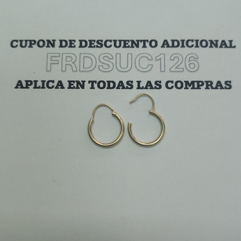 ARRACADAS PAR ORO 14 K 0,90 GRMS (SEMINUEVO)