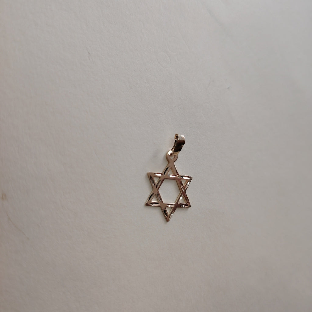 DIJE TEJIDO ESTRELLA DE DAVID 14K 0.5 GR (NUEVO)