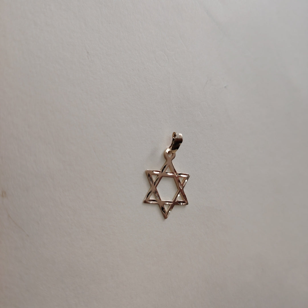 DIJE TEJIDO ESTRELLA DE DAVID 14K 0.5 GR (NUEVO)