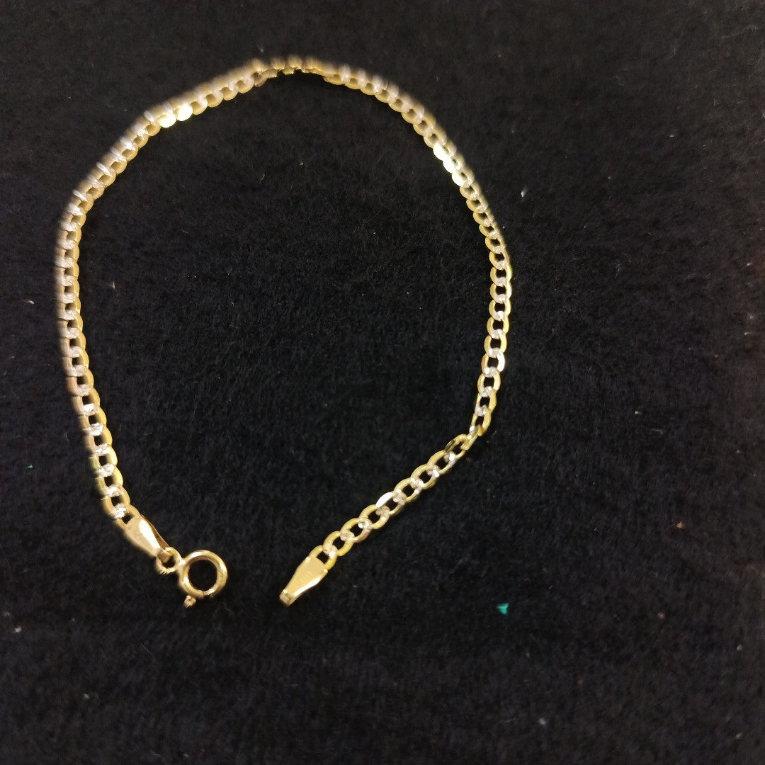 PULSERAS DAMA BARBADA DIAMANTADA ORO 14K 1.6 (NUEVO)
