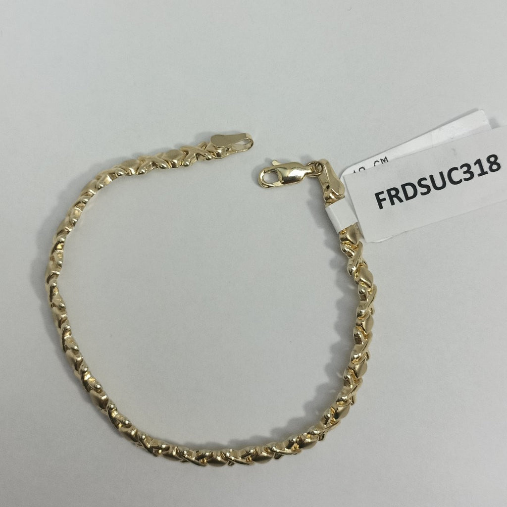 PULSERA ESPECIAL XOXO 14K 18 CM 6.1 GR (NUEVO)