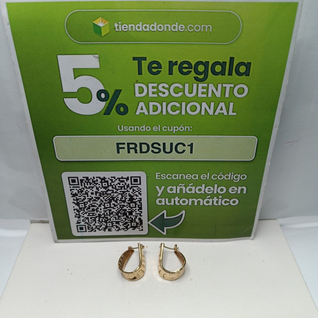 ARRACADAS PAR ORO 14 K 3,90 GRMS (SEMINUEVO)