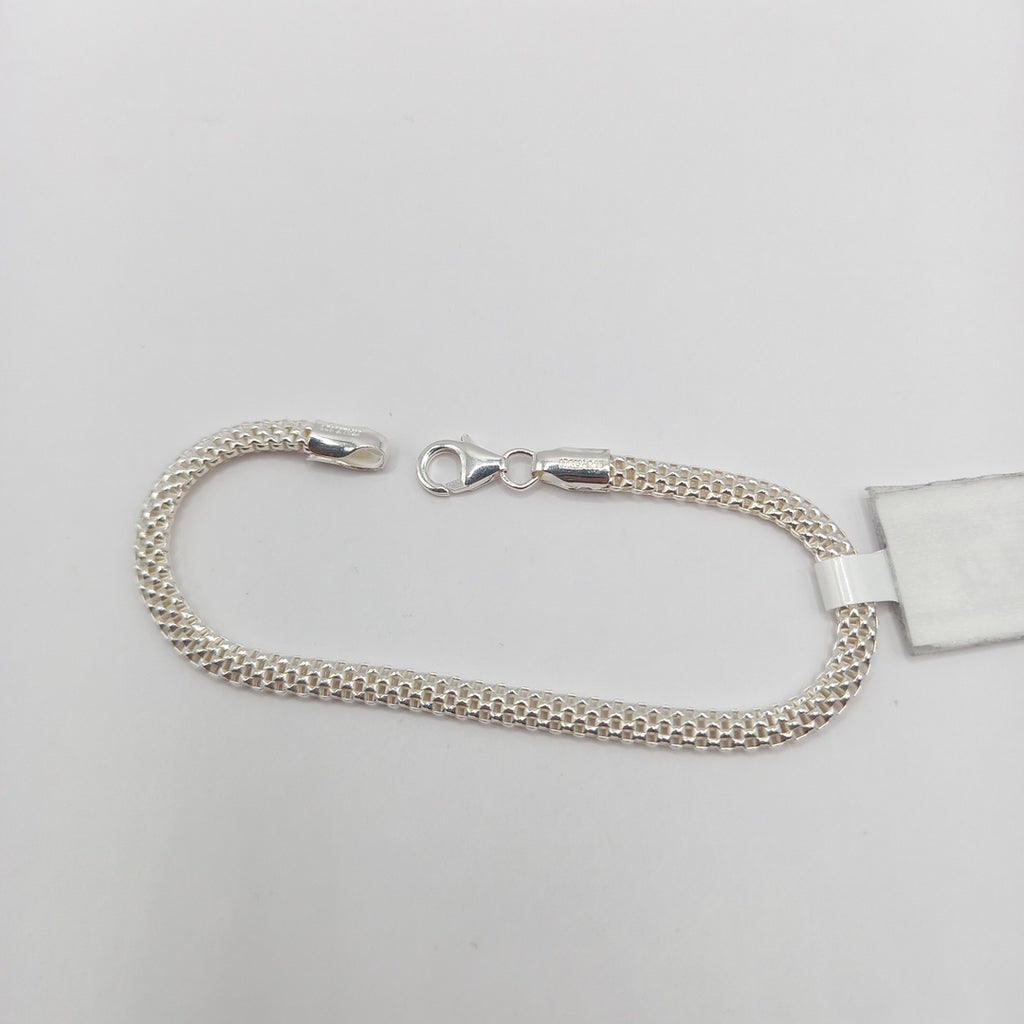 PULSERA TEJIDO ESPECIAL PLATA .925 18 CM 4.9 GR (NUEVO)