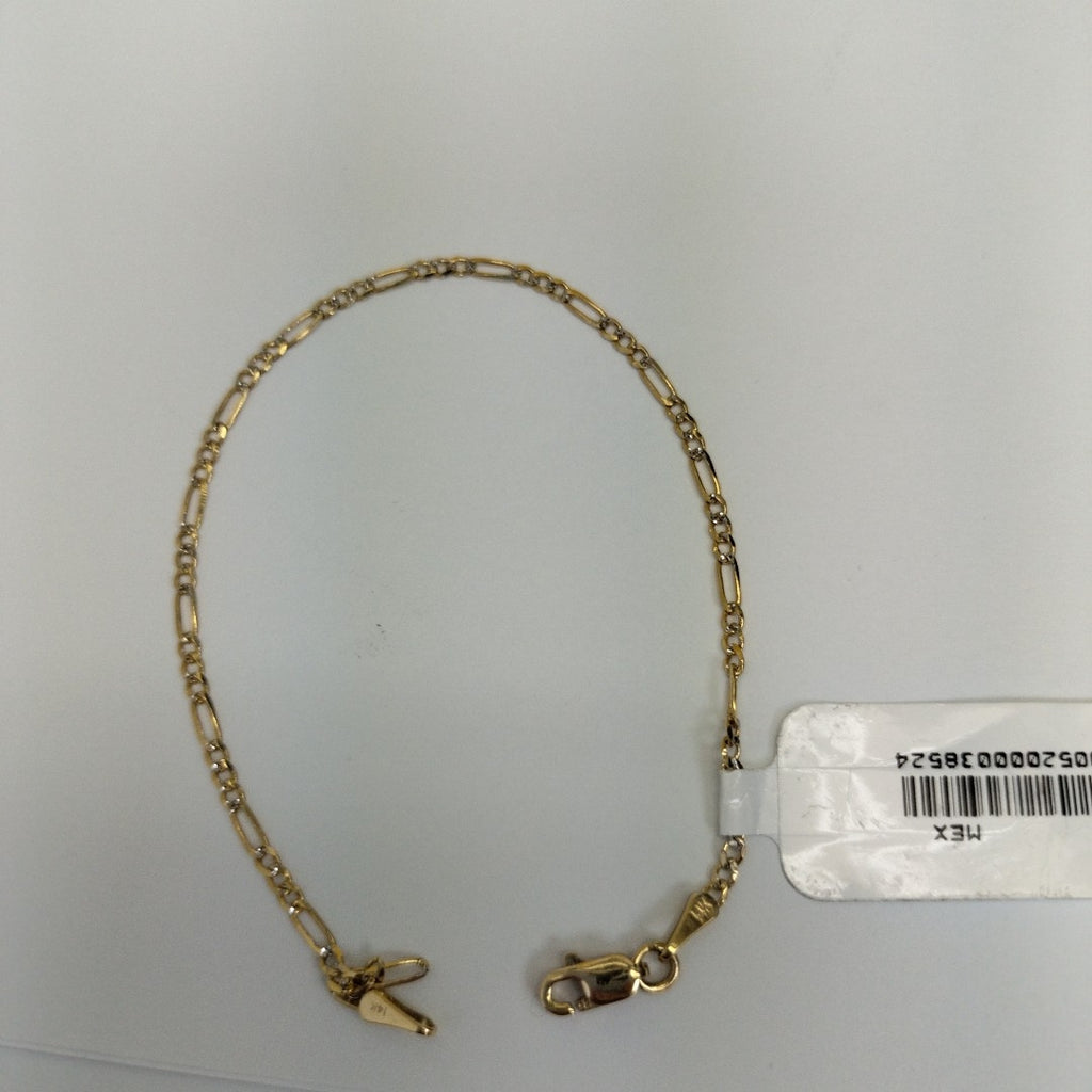 PULSERA 3X1 DIAMANTADA 14K 18 CM 1.5 GR (NUEVO)