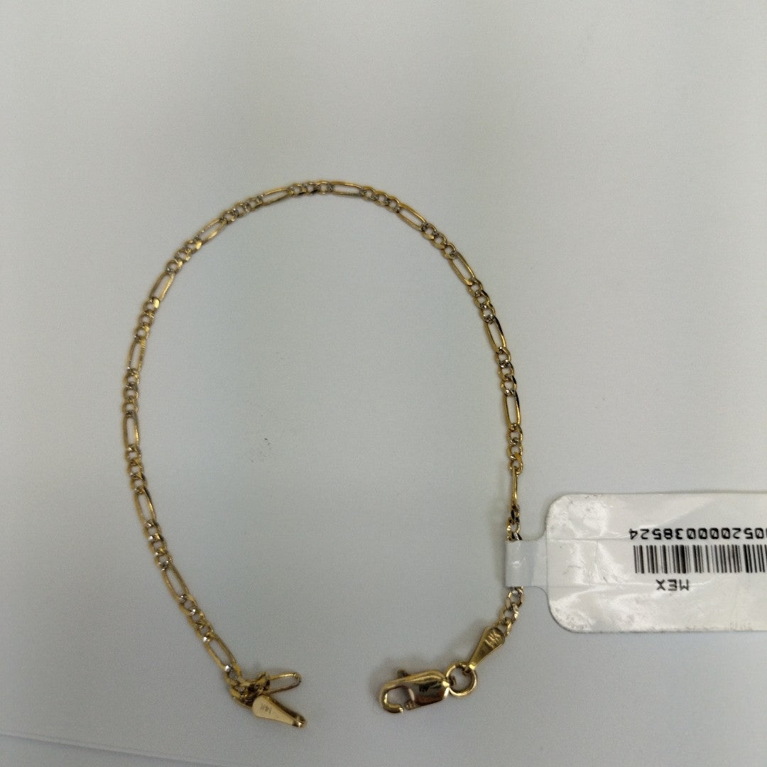 PULSERA 3X1 DIAMANTADA 14K 18 CM 1.5 GR (NUEVO)