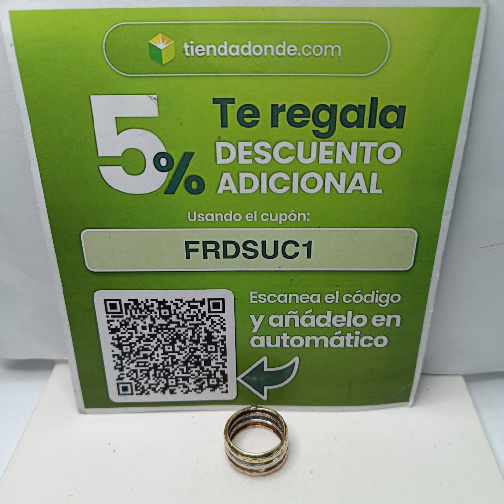ANILLO ORO 14 K 3.7 GRMS (SEMINUEVO)