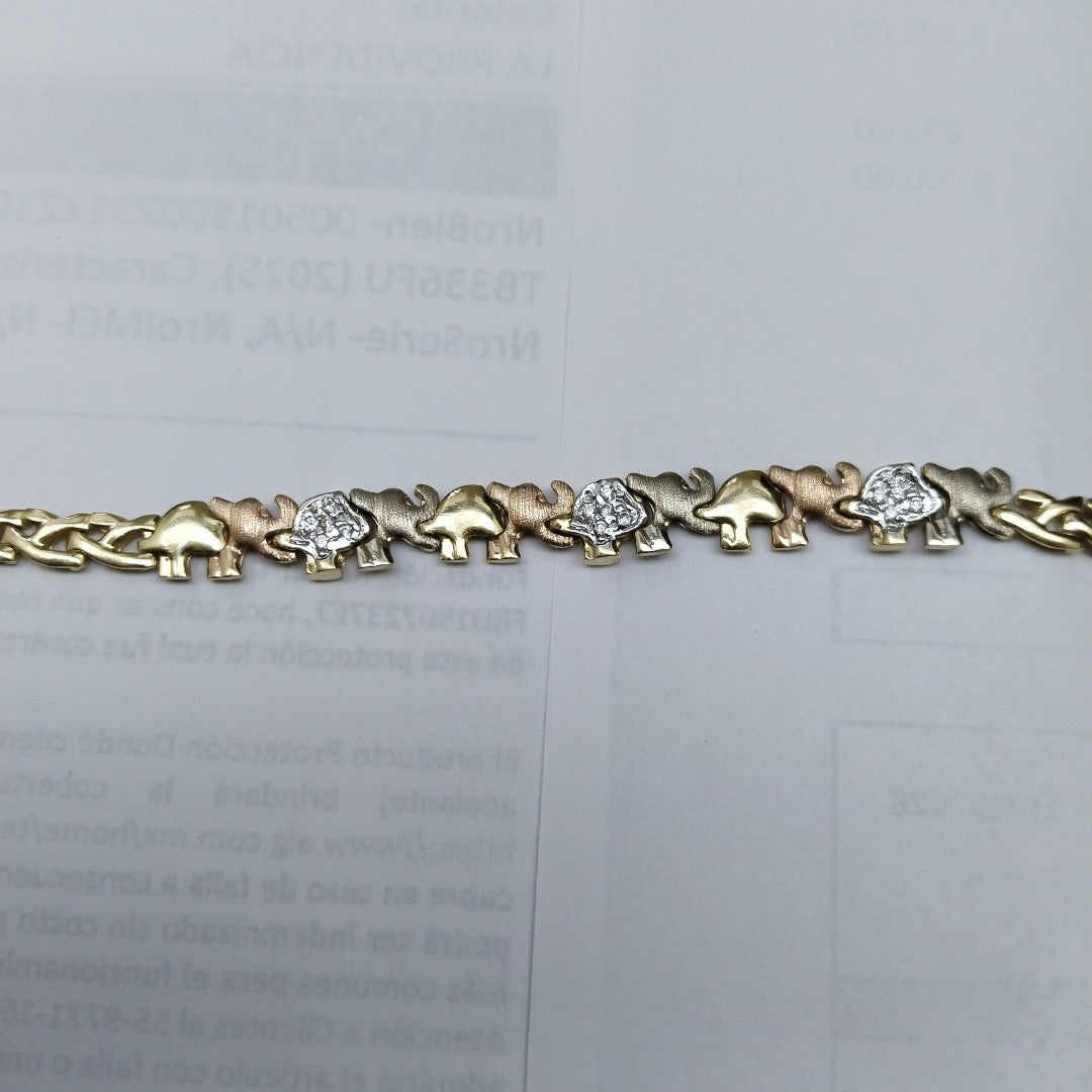 PULSERA ORO COMBINADO 14 K 8,00 GRMS (SEMINUEVO)