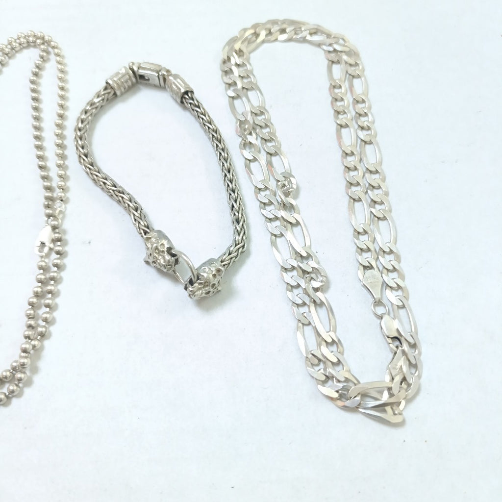 CADENA, PULSERA PLATA 70.4 GRMS (SEMINUEVO)