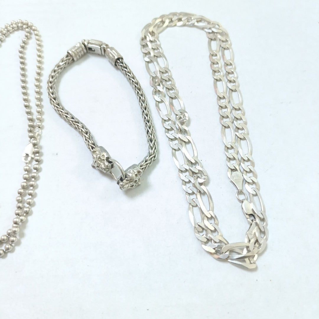 CADENA, PULSERA PLATA 70.4 GRMS (SEMINUEVO)