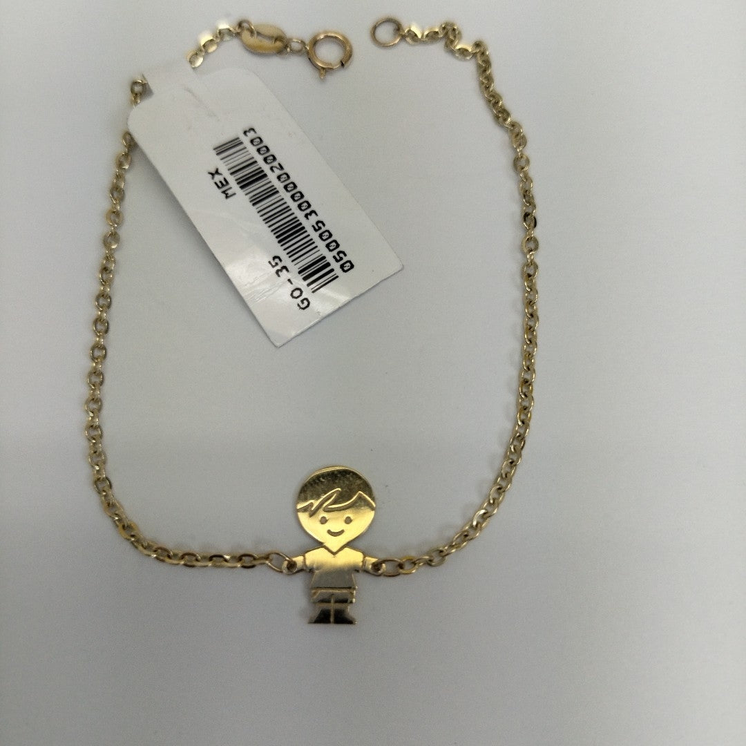 PULSERA TEJIDO ESPECIAL FIG NIÑO 14K 18 CM 1.5 GR (NUEVO)