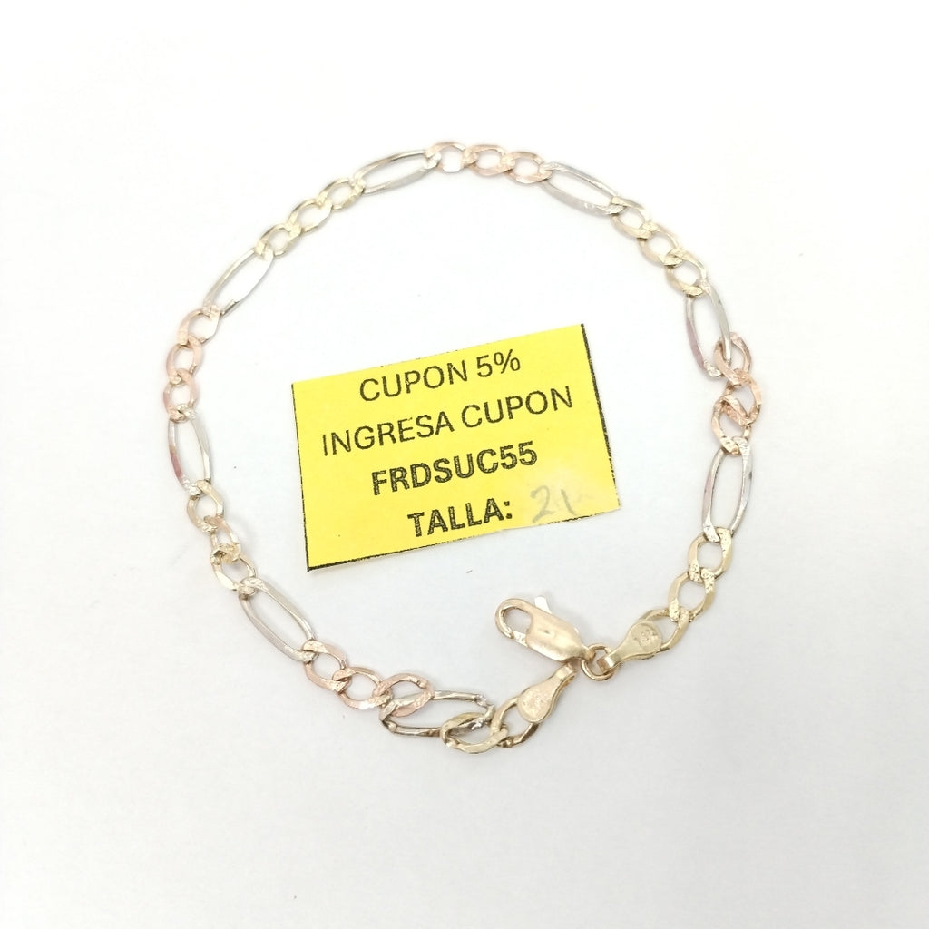 PULSERA ORO, ORO COMBINADO 14 K 3.9 GRMS (SEMINUEVO)
