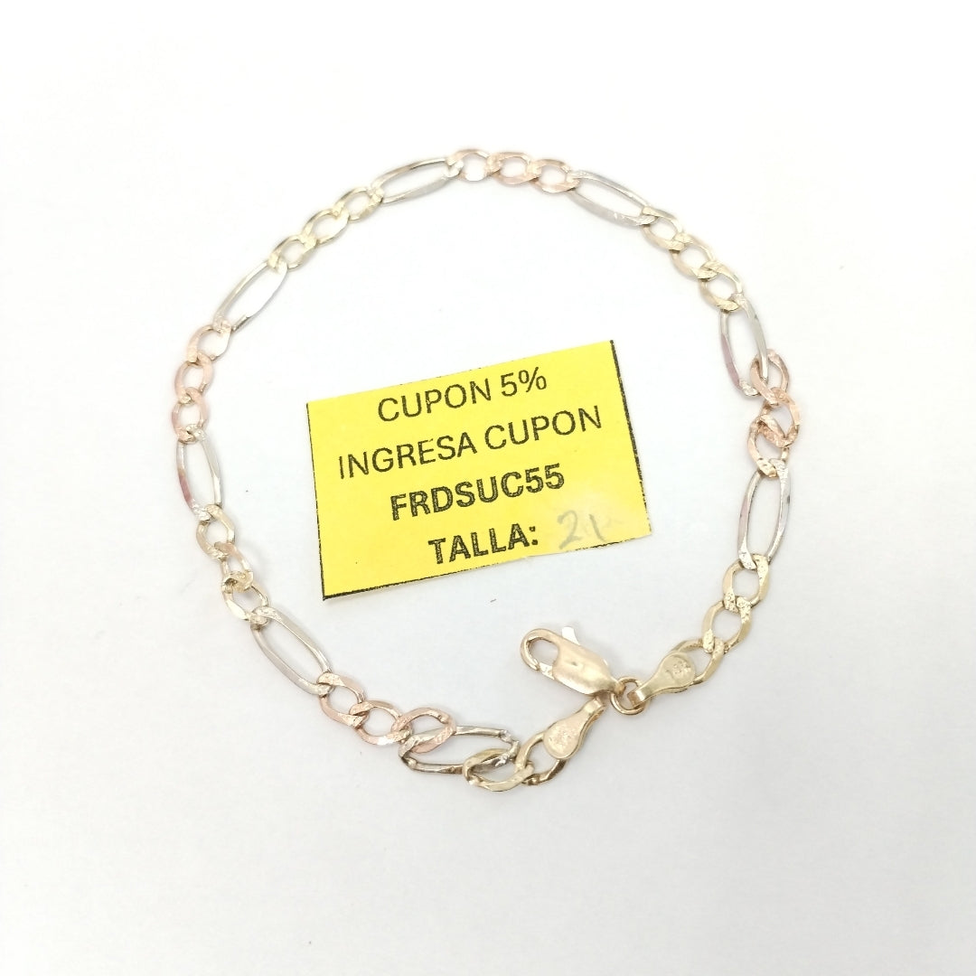 PULSERA ORO, ORO COMBINADO 14 K 3.9 GRMS (SEMINUEVO)