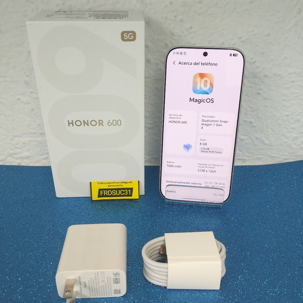 CELULAR HONOR 600 VKJ-NX9 (2026) 256 GB 8 GB RAM (SEMINUEVO)