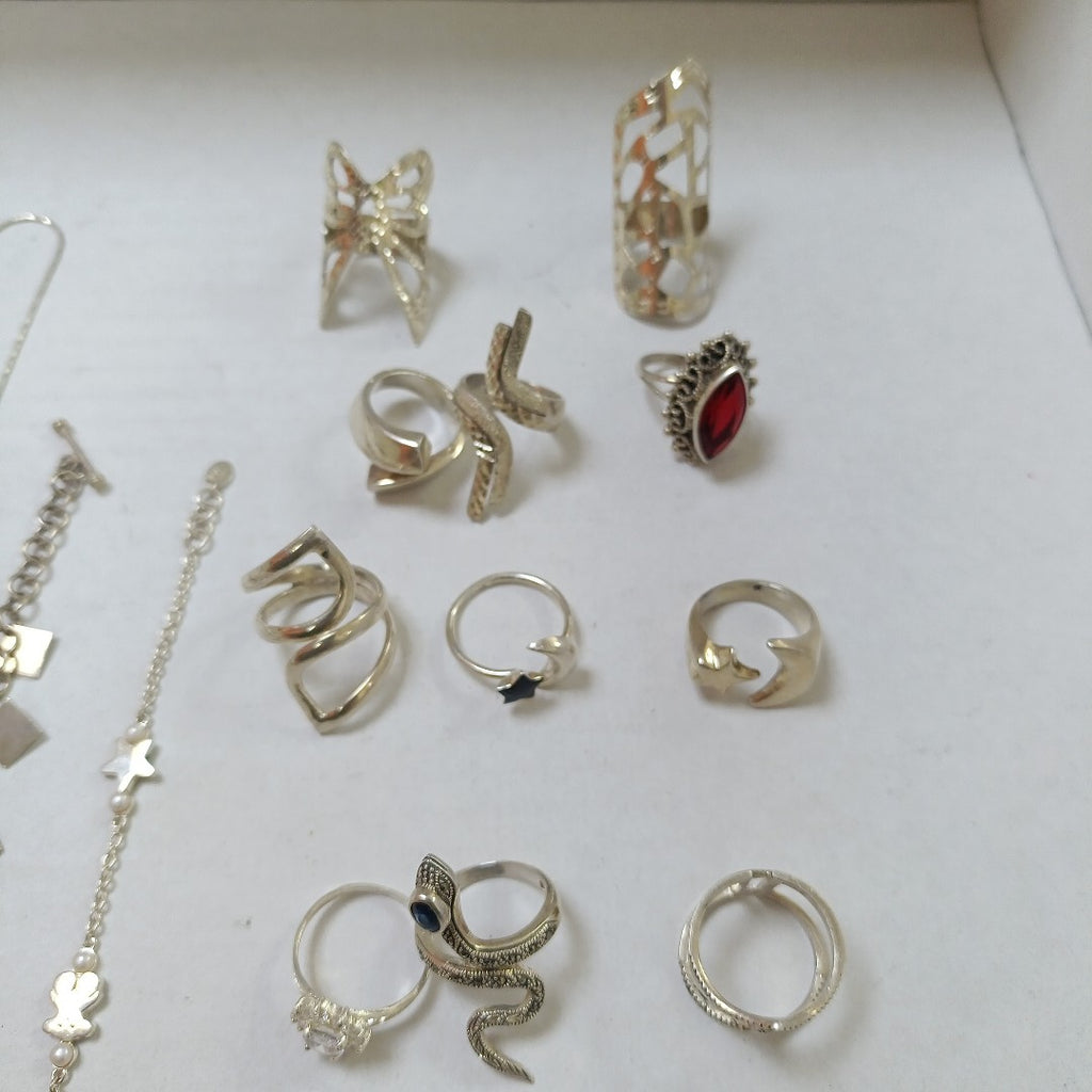 ANILLITO,CADENA,DIJE,PULSERA PLATA 116,30 GRMS (SEMINUEVO)