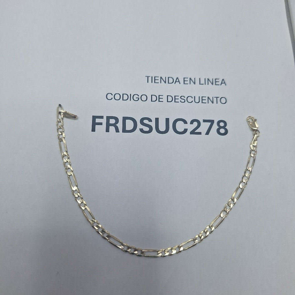 PULSERA TEJIDO 3X1 14K 18 CM 2.5 GR (NUEVO)