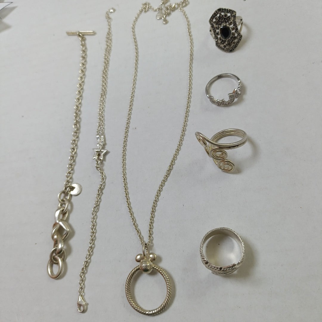 ANILLITO,CADENA,PULSERA PLATA 54,00 GRMS (SEMINUEVO)