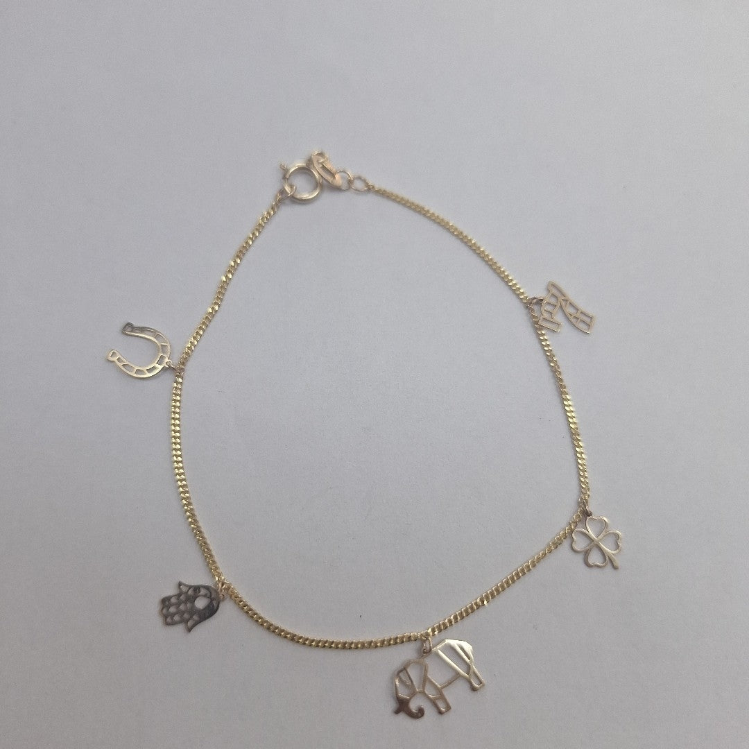 PULSERA ESPECIAL DIJES 10K 18 CM 1 GR (NUEVO)