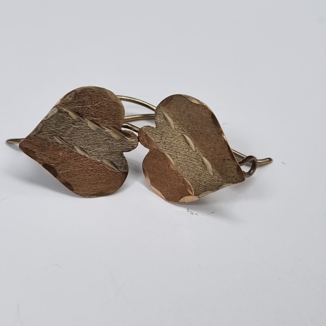 ARETES PAR ORO, ORO COMBINADO 8 K 1 GRMS (SEMINUEVO)