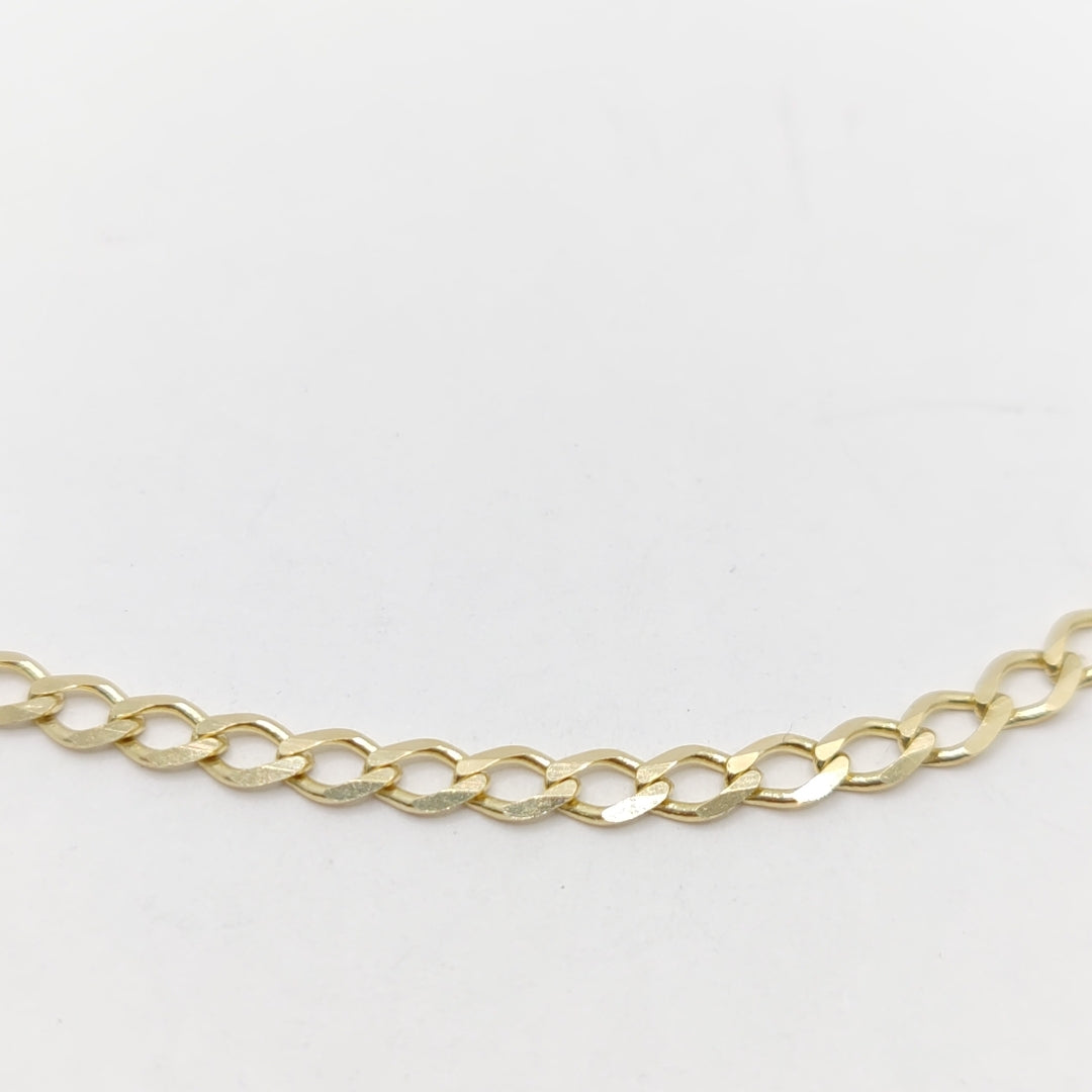 PULSERA TEJIDO BARBADA 14K 18 CM 3.4 GR (NUEVO)
