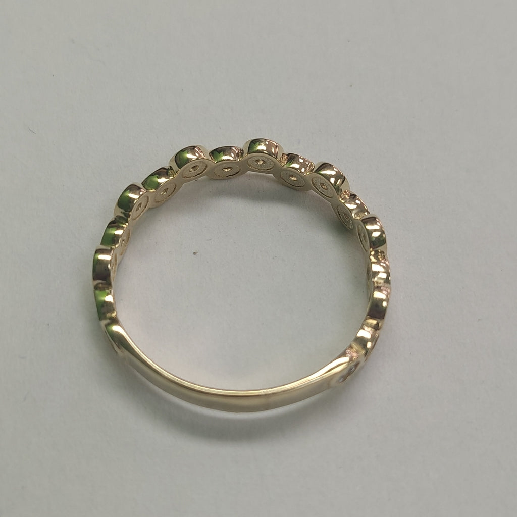 ANILLO ANILLITO C CIRCONIAS 14K 9 TALLA 2.1 GR (NUEVO)