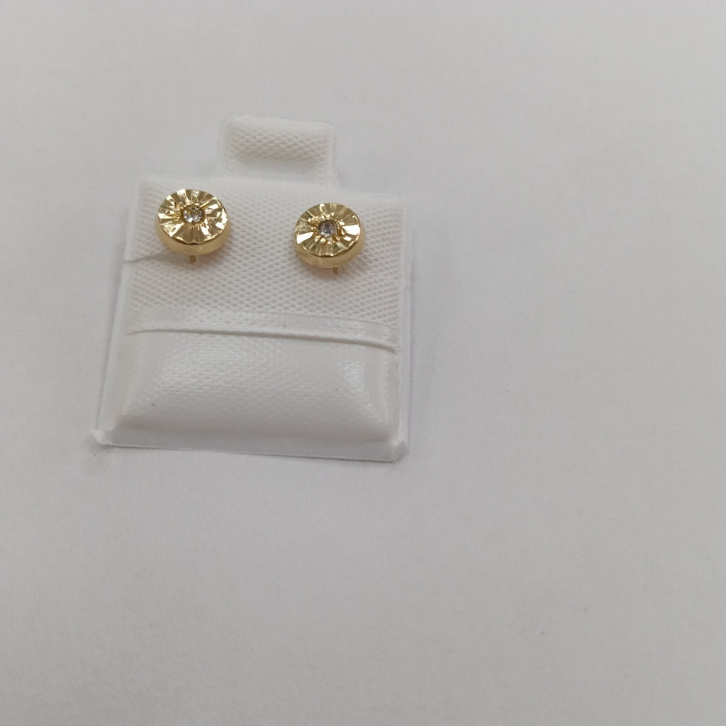 BROQUELES BROQUEL FIG BOTON C CIRCONIA 14K 0.2916 GR (NUEVO)