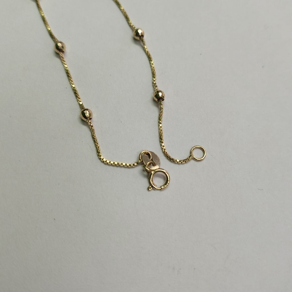 PULSERA ESPECIAL CON BOLITAS 14K 18 CM 1.4 GR (NUEVO)