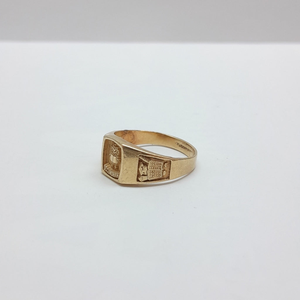 ANILLO DE GRADUACIÓN ORO 10 K 4,10 GRMS (SEMINUEVO)