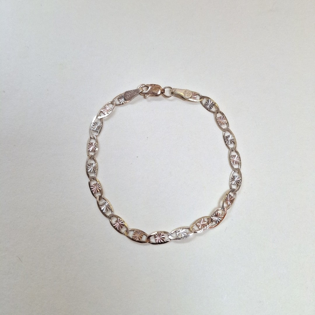 PULSERA ORO COMBINADO 10 K 3.4 GRMS (SEMINUEVO)