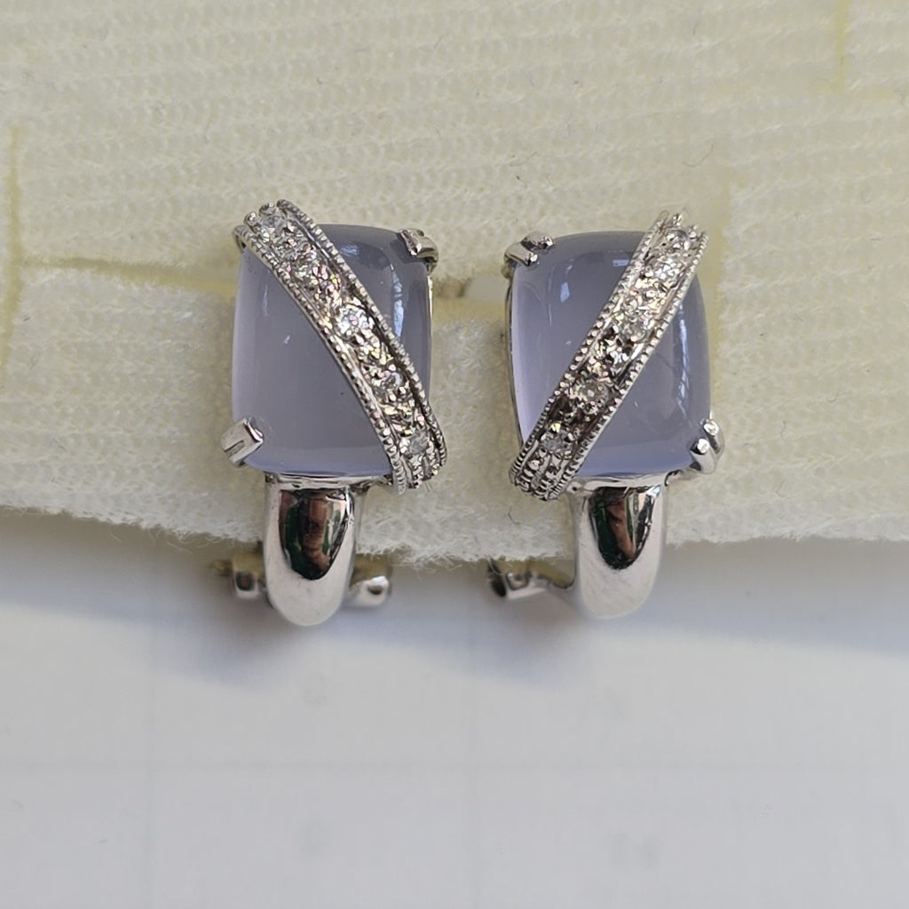 ARETES PAR ORO BLANCO 14 K 6,00 GRMS (SEMINUEVO)