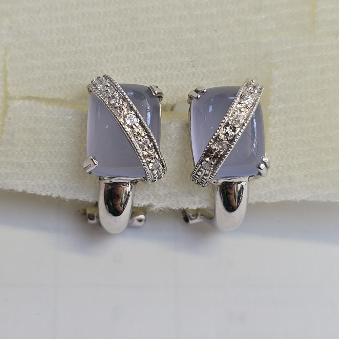 ARETES PAR ORO BLANCO 14 K 6,00 GRMS (SEMINUEVO)