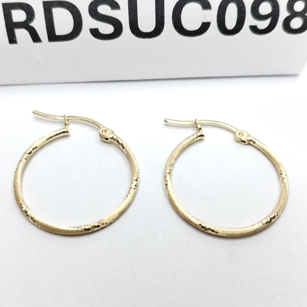 ARRACADAS PAR ORO 14 K 1.6 GRMS (SEMINUEVO)