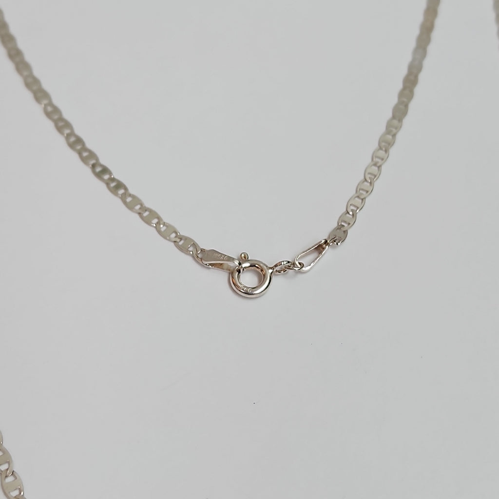 CADENA TEJIDO ESPEJO PLATA .925 55 CM 3.8 GR (NUEVO)