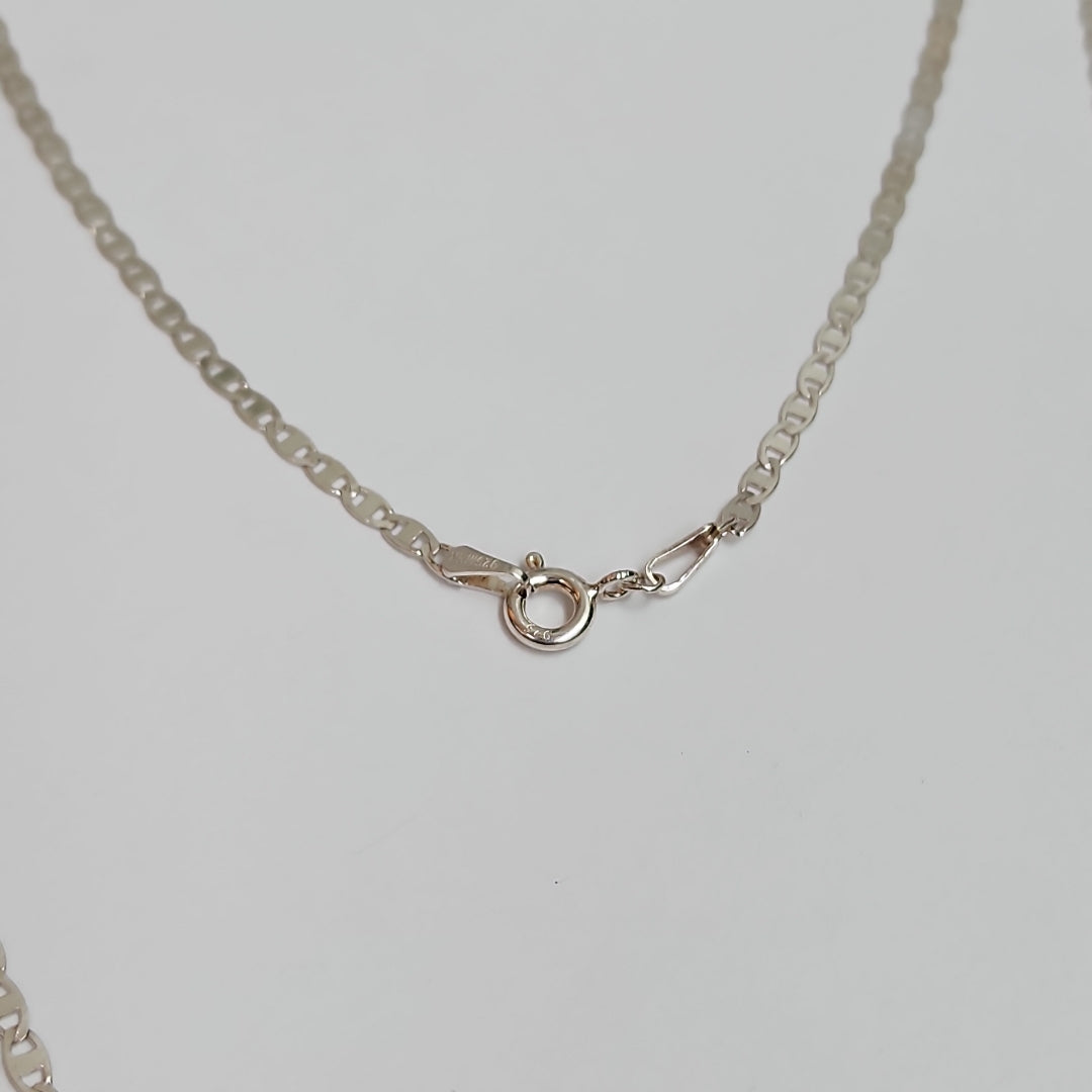 CADENA TEJIDO ESPEJO PLATA .925 55 CM 3.8 GR (NUEVO)
