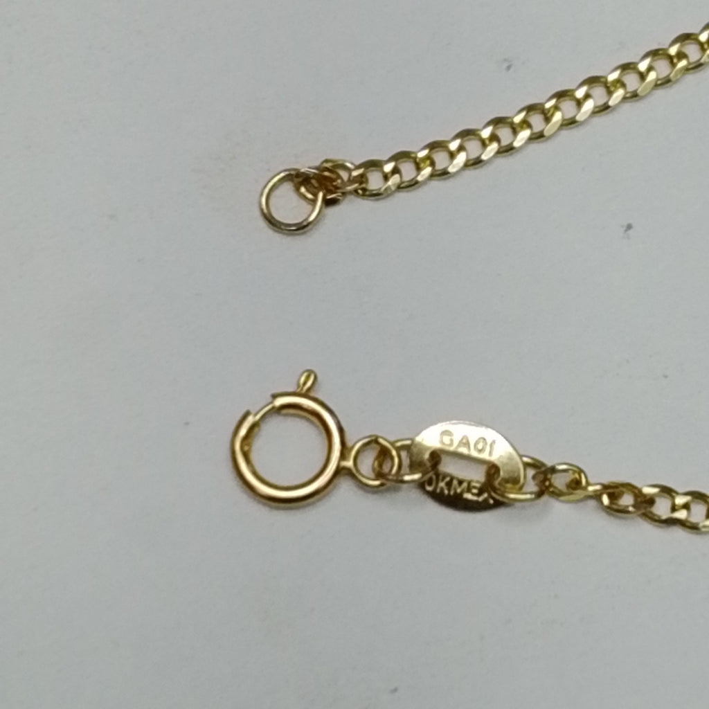 CADENAS TEJIDO BARBADA ORO 10K 60 CM 4.1 GR (NUEVO)